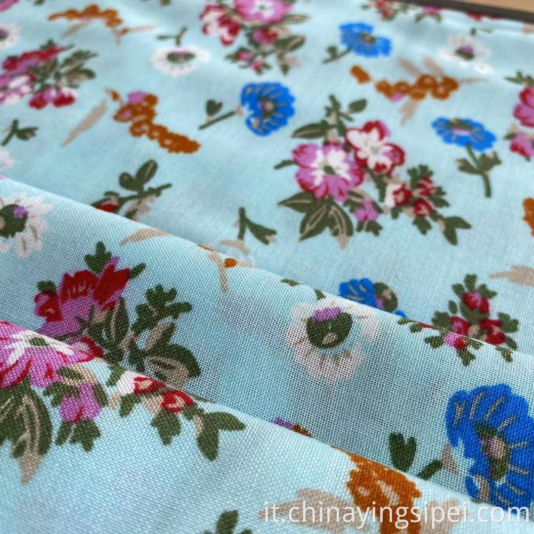 105 gsm originale Elegante stampa di fiori in tessuto Rayon per abiti 30s